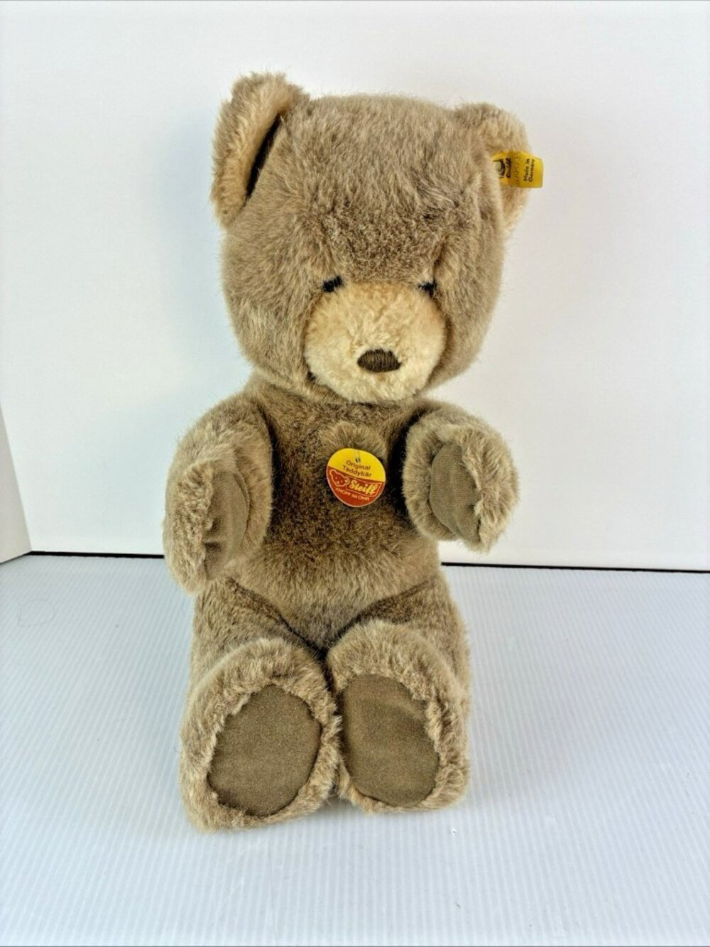 Vintage Steiff Plush Sitting Tan Teddy Bear 0205/35 Great Condition Germany